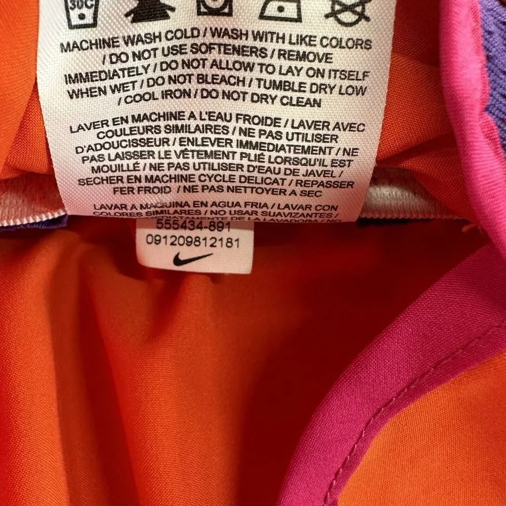 Nike‎ Dri-Fit Shorts Women's Small Orange & Purple Running Shorts Size S